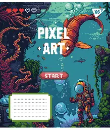 Набір зошитів Yes Pixel art А5 в клітинку 12 аркушів 25 шт. (767196) - мініатюра 3