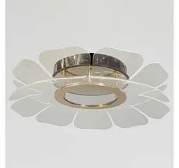Декоративна стельова LED-люстра Artlight 1032-450 GD+BK у формі квітки з прозорими акриловими пелюстками - мініатюра 2