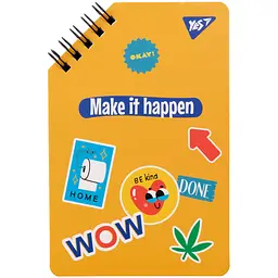 Блокнот Yes Sticky mood 9.5х14.5 см на cпіралі 60 аркушів без лініювання (151823)