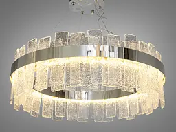 Підвісний світильник LED Diasha 817/600CH Silver, 140W, регульована висота, 60 см, кришталь, для коридору та вітальні - мініатюра 3