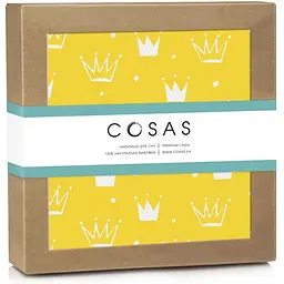 Наматрацник непромокаючий Cosas Yellow Crown 70х120 см жовтий (WaterSheet_CrownYellow_120)