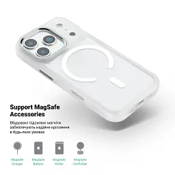 Чохол ArmorStandart Unit-C MagCase для Apple iPhone 17 Pro Matte Clear Silver - мініатюра 4