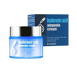 Крем для обличчя Гіалурон HYALURONIC ACID Ampoule Cream Zenzia 70 мл - мініатюра 2