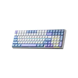 Клавіатура Aula S100pro RGB KRGD Red Switch Wireless/Bluetooth/Type-C UA White/Blue (6948391205762) - мініатюра 2