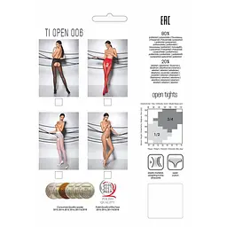 Еротичні колготки Passion Tiopen 006 Red 1/2 (30 den) - мініатюра 3
