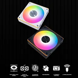 Вентилятор Lian Li Uni Fan CL Wireless Reverse Blade 3 in 1 (G99.12RCL1W3B.00) Black - мініатюра 6