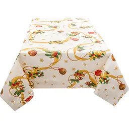 Скатертина водовідштовхувальна Lefard Home Textile Lazos beig 140х140 см (715-358) - мініатюра 4