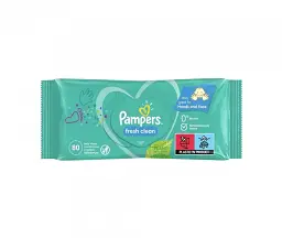 Дитячі вологі серветки PAMPERS Fresh Clean 52 шт