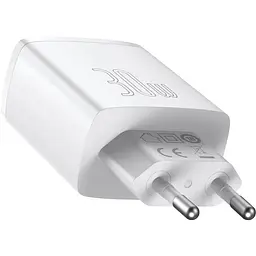 Зарядний пристрій Baseus Compact Quick Charger 2U+C 30W EU white (CCXJ-E02)