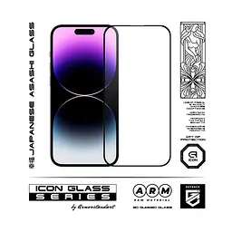Захисне 3D скло для Apple iPhone 16 Pro Max, Icon 3D, загартоване, 9H, загартоване скло, повне проклеювання, протиударне, глянсове з олеофобним покриттям, на весь екран, сумісне з чохлами, проста установка, ArmorStandart (ARM78030) - мініатюра 2