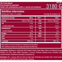 Гейнер Scitec Nutrition Beef Muscle Rich Chocolate 3180 г - мініатюра 4