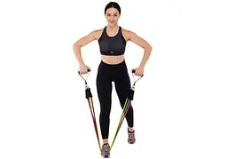 Набір гумових джгутів-еспандерів Бубновського EasyFit для фітнесу та реабілітації з 5 шт (EF-6333) - мініатюра 6