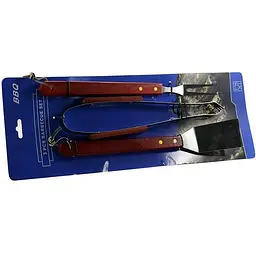 Набір для барбекю Zauberg 3 прилади (вилка, щипці, лопатка) BBQ-3