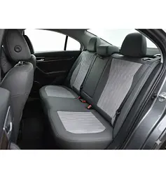 Авточохли накидки для сидінь 5D KIWI Алькантара Екошкіра Закрита Спинка Комплект Чорно-Сірі - мініатюра 3