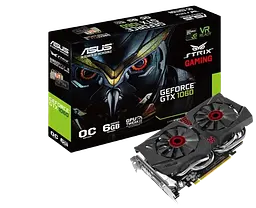 Відеокарта GeForce GTX 1060 6GB Asus Strix Direct CU II OC (STRIX-GTX1060-DC2O6G) Б/В