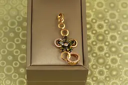 Кулон Xuping Jewelry шарм весни із смарагдовим каменем 4,2 см золотистий