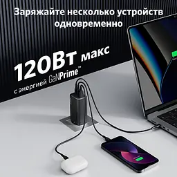 Блок живлення зарядний адаптер на 3 порти Anker 737 A2148 120W - мініатюра 2
