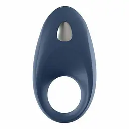 Ерекційне кільце з вібрацією Satisfyer Mighty One 9 см синій - мініатюра 4