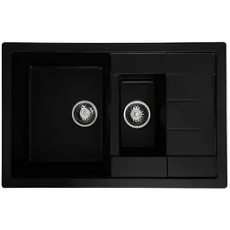 Кухонна мийка Platinum 7850W TOSKANA матова Чорна (SP000025177) - мініатюра 6
