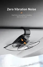 Автоутримувач для окулярів Baseus Platinum Eyewear Clip ACYJN-B01 на сонцезахисний козирок (Чорний) - мініатюра 6
