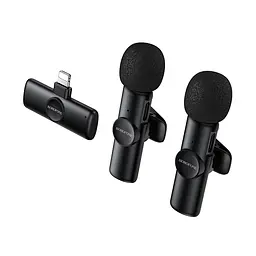Бездротова мікрофонна система BOROFONE BFK16A Winner dual-mic (Lightning) Black - мініатюра 4