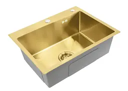Кухонна мийка Rea Liam 580x450 мм brushed gold ZLE-06007