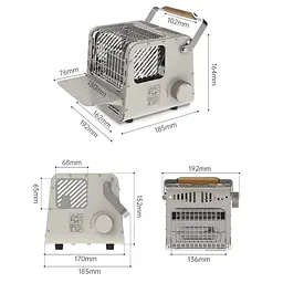 Міні обігрівач касетний Naturehike CNK2300CW018, сірий - мініатюра 4