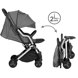 Прогулянкова коляска Kidwell Mavero Silver/Black - мініатюра 5