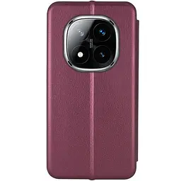 Шкіряний чохол-книжка Classy для Xiaomi Redmi Note 15 Pro 5G Бордовий - мініатюра 3