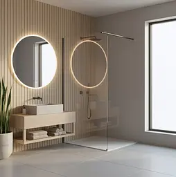 Душова стінка Rea Flexi 100x195 см transparent tytan KPL-K99462 - мініатюра 2