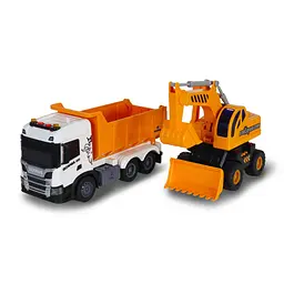 Ігровий набір серії "2 in 1 Truck" – САМОСКИД SCANIA І ЕКСКАВАТОР (світло, звук) TechnoDrive 8001KS - мініатюра 9
