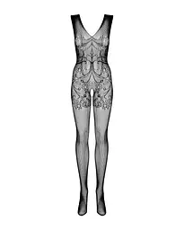 Бодістокінг Obsessive Bodystocking F234 абстрактний малюнок глибоке декольте S/M/L - мініатюра 5