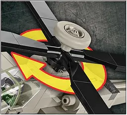 Конструктор COBI вертоліт AH-64 Apache 5808 - мініатюра 6