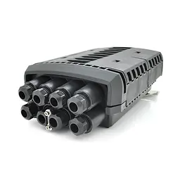 Муфта оптична Merlion ML-OP-F108H-12C, герметична, 3 введення, до 2-х касет, до 12 зварок, матеріал PP - мініатюра 2