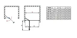 Душові двері Radaway Fuenta New DWJ 100 см 384014-01-01R - мініатюра 4