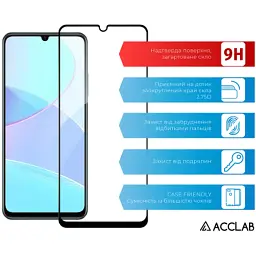 Скло захисне ACCLAB Full Glue Realme C51 Black (1283126582837) - мініатюра 3