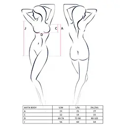Боді з високим вирізом стегна Passion Exclusive AKITA BODY L/XL, red - мініатюра 7