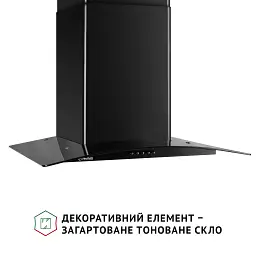 Витяжка декоративна зі склом Perfelli GRASSI 6HMB NERO - мініатюра 3