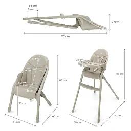 Стільчик для годування Kinderkraft Dinnly Beige (KHDINN00BEG0000) - мініатюра 9
