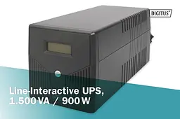 Джерело безперебійного живлення Assmann UPS LINE-INTERACTIVE 1500VA 900W DN-170075 Black - мініатюра 2