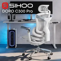 Крісло офісне Sihoo Doro C300 Pro Mesh White (DORO-C300-PRO-M102) - мініатюра 7