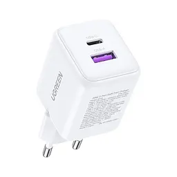 Зарядний пристрій UGREEN USB + USB-C GaN 30W X516 white (65015) - мініатюра 2
