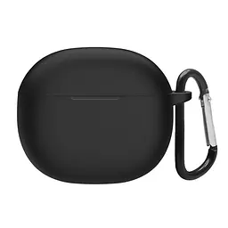 Силіконовий чохол для навушників Xiaomi Redmi Buds 4 Active, Hang Case, чорний, ультратонкий захисний кейс товщиною 2 мм, захист від подряпин, пилу та ударів, компактний, з карабіном для кріплення, ArmorStandart (ARM73538)