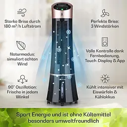 Охолоджувач повітря Klarstein Skyscraper Ice Smart 4-в-1 Бронза (10040208) - мініатюра 3