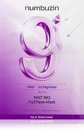 Зміцнювальна колагенова маска з пептидами 26 мл Numbuzin No. 9 NAD Bio Lifting-sil Full Face Mask