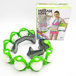Масажер ручний антицелюлітний роликовий 7 кульок Massage Rope UKC зелений