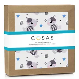 Пелюшки фланелеві Cosas Teddy Bear CS1 80х100 см, сірі