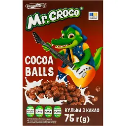 Уцінка. Кульки Mr. Croco з какао 75 г 