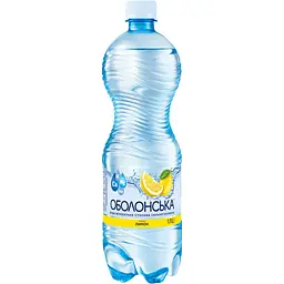 Вода мінеральна Оболонь Оболонська сильногазована плюс лимон 1 л (819)