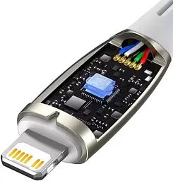 Кабель Baseus Glimmer Series Fast Charging Cable Type-C to Lightning 20W 1m CADH000002 White - мініатюра 4